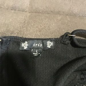 Black strap mini dress zipper back